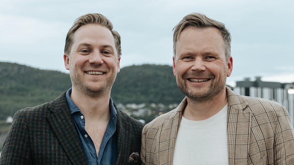 Stian Nygaard i LeieEie og Lars Nyborg i DNB Eiendom. 